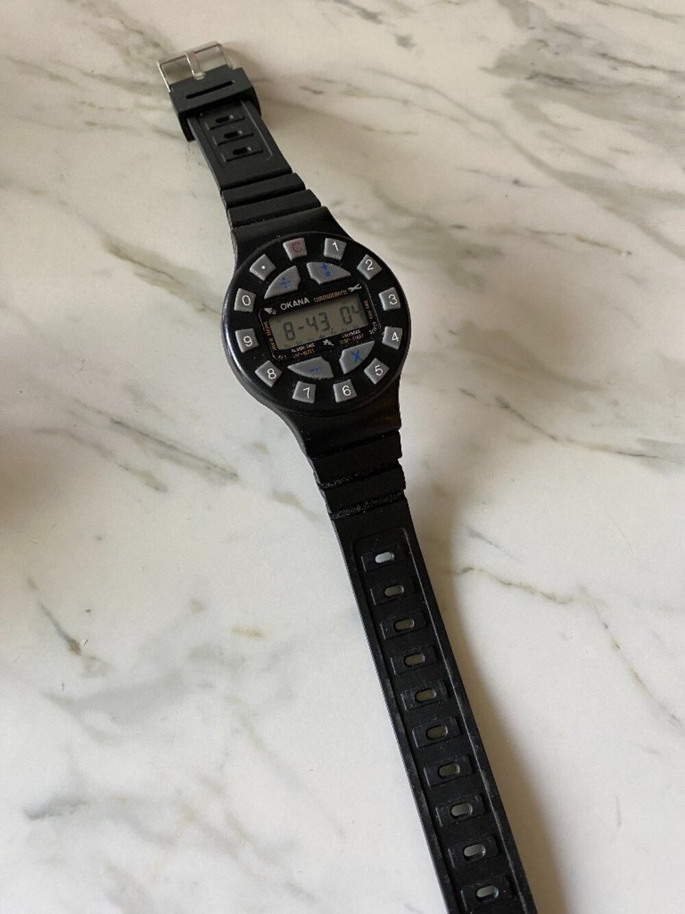 VINTAGE JAPANESE WATCH OKANA CALCULATOR WATCH PREOWNED